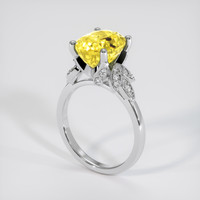 5.53 Ct. Yellow Sapphire Ring, Platinum 950 2