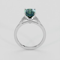 2.51 Ct. Bluish Green Sapphire Ring, Platinum 950 3