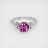 2.07 Ct. Purplish Pink Sapphire Ring, Platinum 950 1