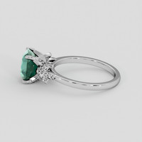 2.67 Ct. Bluish Green Sapphire Ring, Platinum 950 4