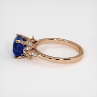 3.22 Ct. Blue Sapphire Ring, 14K Rose Gold 4