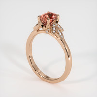 1.12 Ct. Padparadscha Sapphire Ring, 14K Rose Gold 2