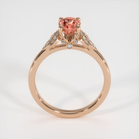 1.12 Ct. Padparadscha Sapphire Ring, 14K Rose Gold 3