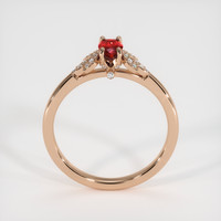 0.41 Ct. Ruby Ring, 14K Rose Gold 3