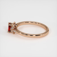 0.41 Ct. Ruby Ring, 14K Rose Gold 4