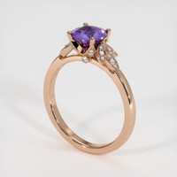 1.05 Ct. Purple Sapphire Ring, 14K Rose Gold 2