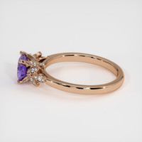 1.05 Ct. Purple Sapphire Ring, 14K Rose Gold 4