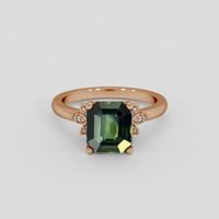 3.54 Ct. Bi Color Sapphire Ring, 14K Rose Gold 1