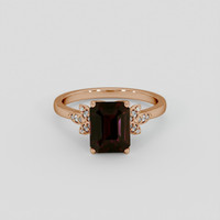 3.15 Ct. Color Change Sapphire Ring, 14K Rose Gold 1