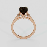 3.15 Ct. Color Change Sapphire Ring, 14K Rose Gold 3