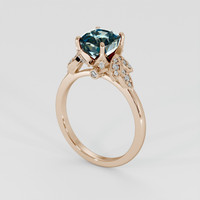 3.02 Ct. Bi Color Sapphire Ring, 14K Rose Gold 2