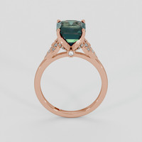 3.68 Ct. Green Sapphire Ring, 14K Rose Gold 3