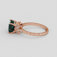 3.68 Ct. Green Sapphire Ring, 14K Rose Gold 4