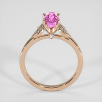 1.23 Ct. Pink Sapphire Ring, 14K Rose Gold 3
