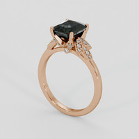 3.00 Ct. Bluish Green Sapphire Ring, 14K Rose Gold 2