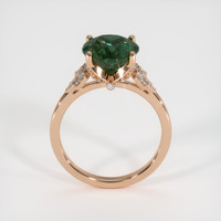 4.35 Ct. Bluish Green Sapphire Ring, 14K Rose Gold 3