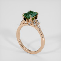 1.56 Ct. Bluish Green Sapphire Ring, 14K Rose Gold 2