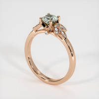 0.52 Ct. Grey Sapphire Ring, 14K Rose Gold 2