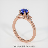 0.94 Ct. Blue Sapphire Ring, 18K Rose Gold 2