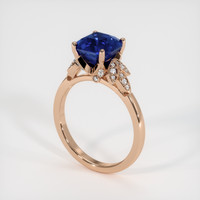 3.22 Ct. Blue Sapphire Ring, 18K Rose Gold 2