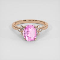 1.82 Ct. Pink Sapphire Ring, 18K Rose Gold 1