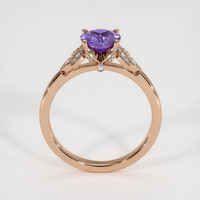 1.05 Ct. Purple Sapphire Ring, 18K Rose Gold 3