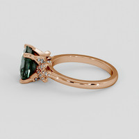 3.54 Ct. Bi Color Sapphire Ring, 18K Rose Gold 4
