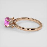 1.23 Ct. Pink Sapphire Ring, 18K Rose Gold 4