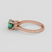 2.06 Ct. Bluish Green Sapphire Ring, 18K Rose Gold 4