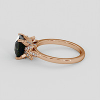 3.00 Ct. Bluish Green Sapphire Ring, 18K Rose Gold 4
