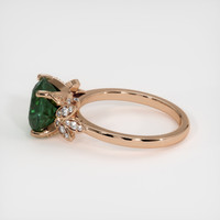 4.35 Ct. Bluish Green Sapphire Ring, 18K Rose Gold 4