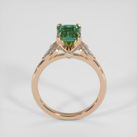 1.56 Ct. Bluish Green Sapphire Ring, 18K Rose Gold 3