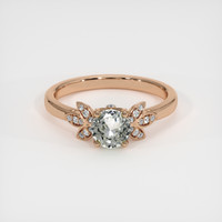 0.52 Ct. Grey Sapphire Ring, 18K Rose Gold 1