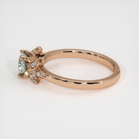 0.52 Ct. Grey Sapphire Ring, 18K Rose Gold 4