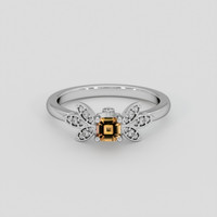 0.24 Ct. Peach Sapphire Ring, Silver 1