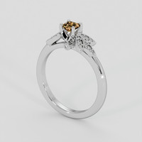 0.24 Ct. Peach Sapphire Ring, Silver 2