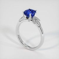 1.99 Ct. Blue Sapphire Ring, 10K White Gold 2