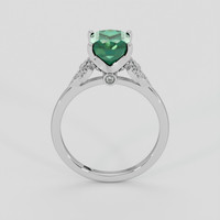 2.44 Ct. Bluish Green Sapphire Ring, 10K White Gold 3