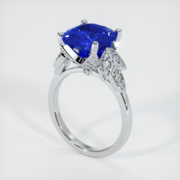 4.55 Ct. Blue Sapphire Ring, 14K White Gold 2