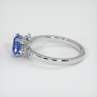 1.10 Ct. Blue Sapphire Ring, 14K White Gold 4
