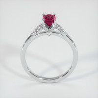1.07 Ct. Reddish Pink Sapphire Ring, 14K White Gold 3