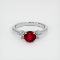 1.30 Ct. Ruby Ring, 14K White Gold 1