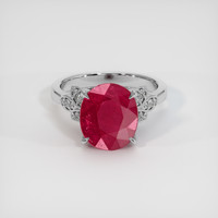 7.96 Ct. Ruby Ring, 14K White Gold 1