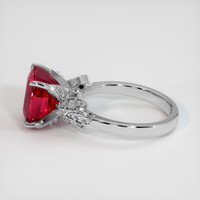 7.96 Ct. Ruby Ring, 14K White Gold 4