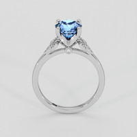 1.98 Ct. Blue Sapphire Ring, 14K White Gold 3