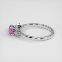 1.38 Ct. Purplish Pink Sapphire Ring, 14K White Gold 4