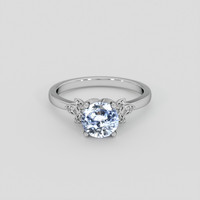 1.76 Ct. Blue Sapphire Ring, 14K White Gold 1