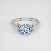1.20 Ct. Blue Sapphire Ring, 14K White Gold 1