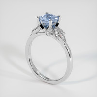 1.20 Ct. Blue Sapphire Ring, 14K White Gold 2
