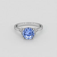 2.76 Ct. Blue Sapphire Ring, 14K White Gold 1